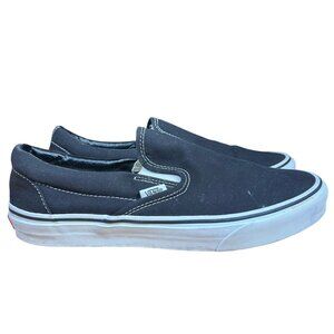 VANS Black Canvas Slip on Sneaker Unisex M8.5 W10